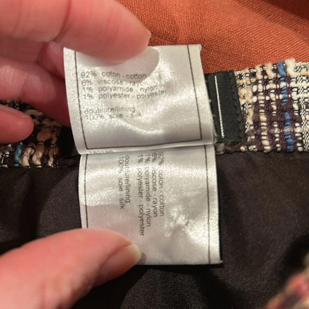 Chanel Skirt Size 42 (10) With Extra Fabric and Button